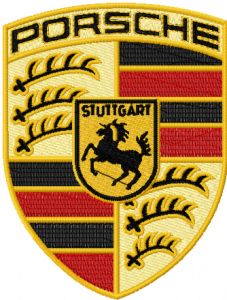 Motif de broderie du logo Porsche