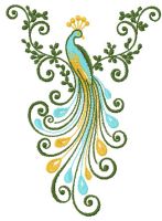 Little Peacock embroidery design