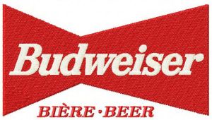 Budweiser embroidery design