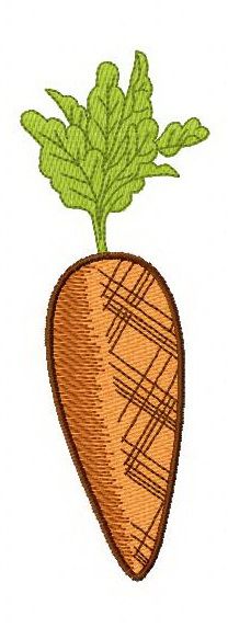 Carrot machine embroidery design