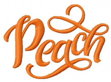 Peach 2 machine embroidery design
