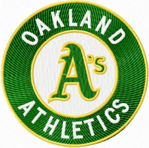 Oakland Athletics Logo embroidery design