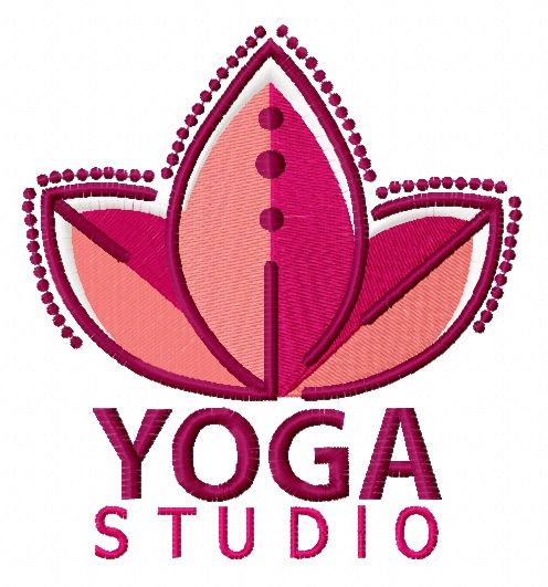 Yoga studio machine embroidery design