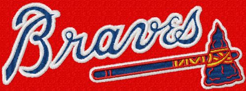 Atlanta Braves Wordmark logo machine embroidery design