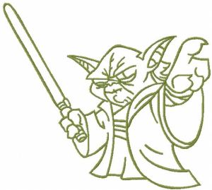 Yoda 8 embroidery design