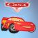 Embroidered Lightning McQueen applique and Cars logo