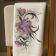 Towel with Big Iris embroidery design