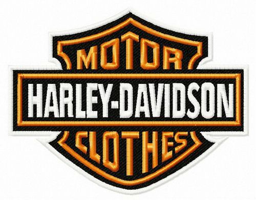 Motor clothes logo machine embroidery design