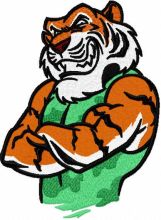 Tiger mascot 7 embroidery design