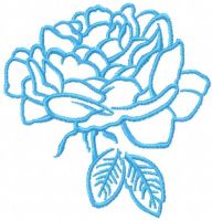 Blue rose free embroidery design