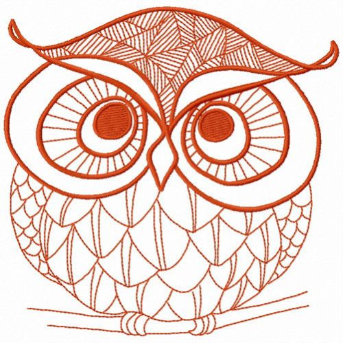 Autumn forest owl 4 machine embroidery design