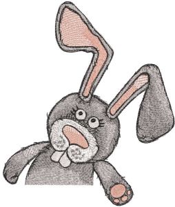 Bunny pocket decor embroidery design