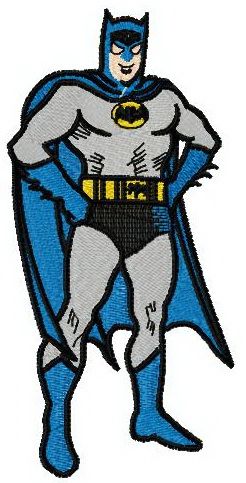 Brave Batman machine embroidery design