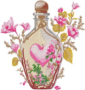 Diseño de bordado Elixir Mágico del Amor
