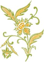 New retro flower free machine embroidery design