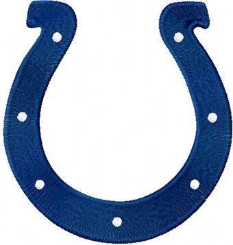 Indianapolis Colts logo machine embroidery design