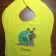 Snail embroidered baby bib