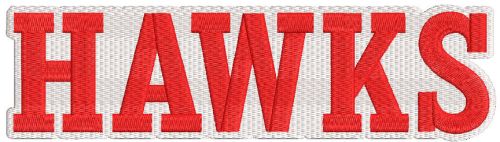 Hawks logo embroidery design