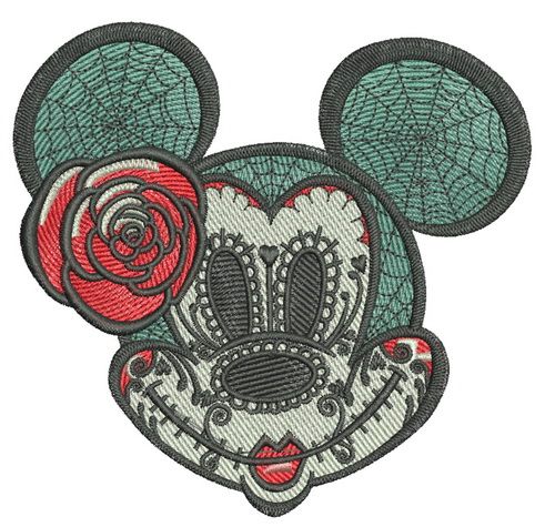 Halloween Minnie Mouse machine embroidery design