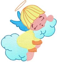 Sleeping angel 4 embroidery design