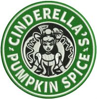 Cinderella's pumpkin spice embroidery design