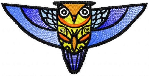 Patterned owl free embroidery design