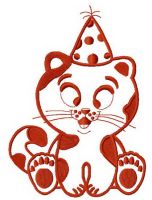 Fluffy birthday 5 embroidery design