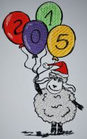 Christmas Sheep 2015 free machine embroidery design