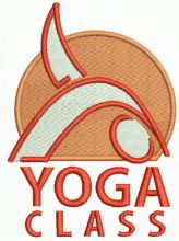 Yoga class embroidery design