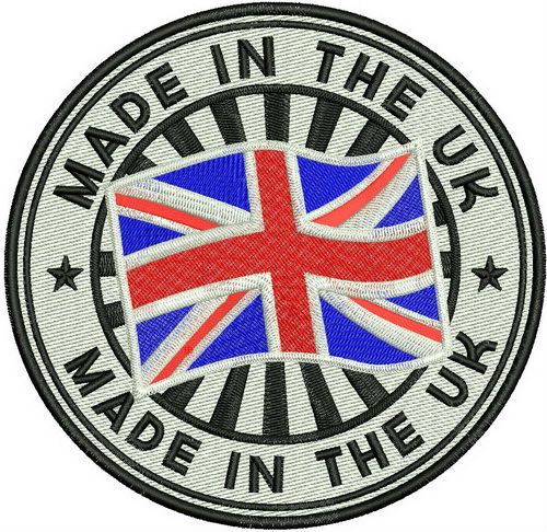 Made in the UK machine embroidery design