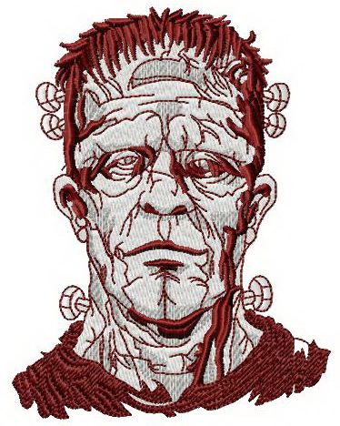 Frankenstein machine embroidery design
