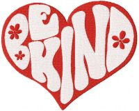 Be kind embroidery design