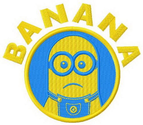 Banana machine embroidery design