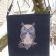 Shopping bag with bird embroidery