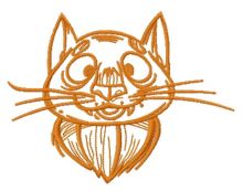 My old cat embroidery design