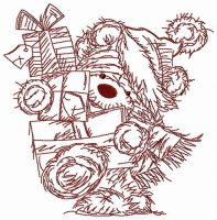 Too much gifts embroidery design