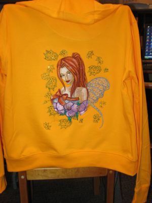 Kacket with fairy embroidery design