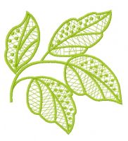 Lace leaves embroidery design