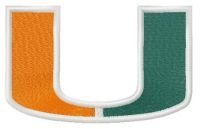 Miami Hurricanes logo embroidery design