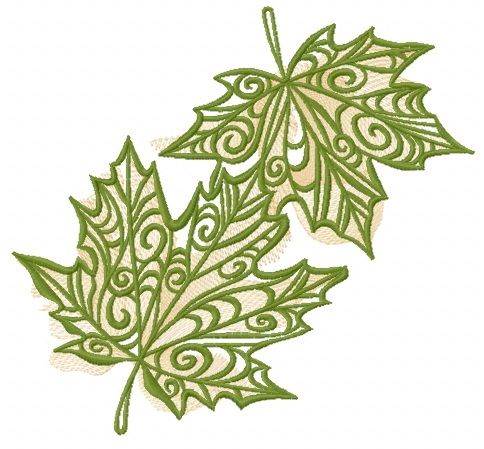 Maple leaves 2 machine embroidery design