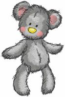My dancing teddy embroidery design