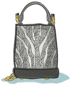 Women's fashion bag embroidery design