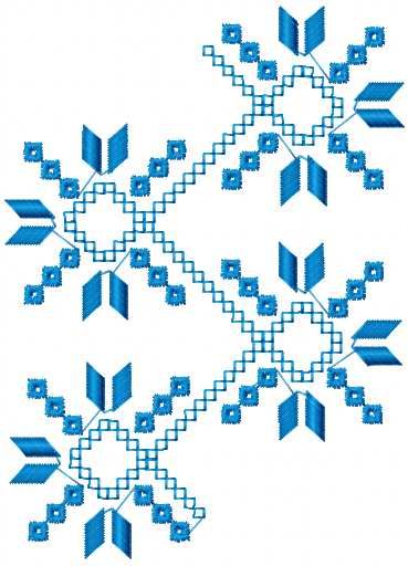 blue border decoration free embroidery design