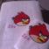 Embroidered Angry birds on towel