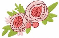 Pink flower free embroidery design 5
