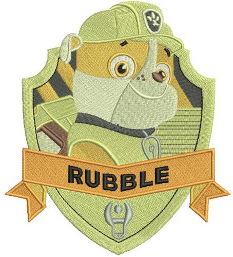 Rubble 2 machine embroidery design