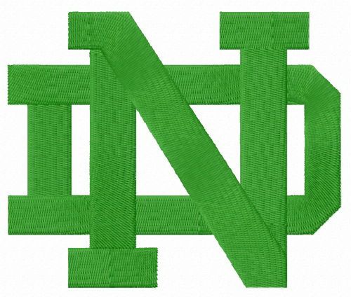 Notre Dame Fighting Irish alternative logo machine embroidery design