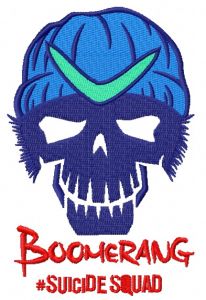 Suicide Squad Boomerang embroidery design