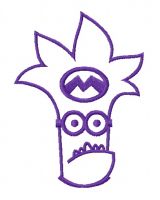 Purple Minion 6 embroidery design