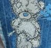 Teddy bear embroidered toyletry bag in blue
